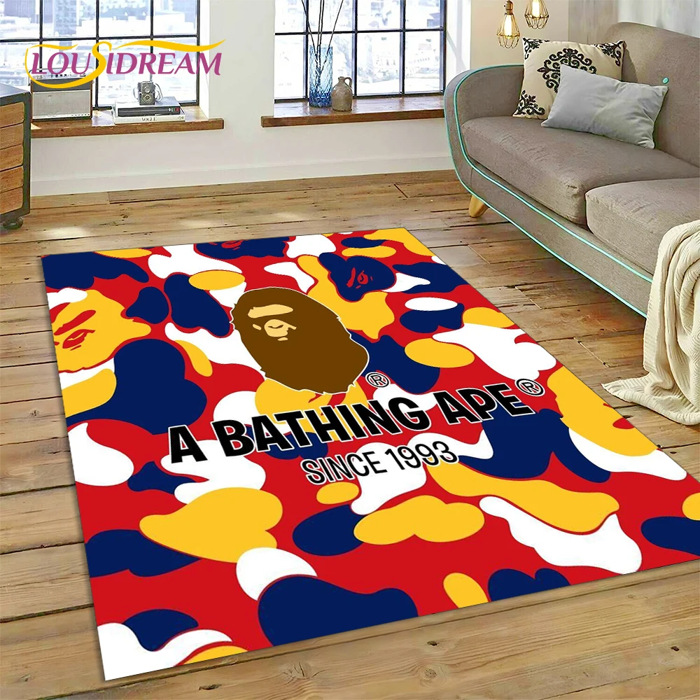 Commercial Printing For Sale - พรมพิมพ์ลาย 3 มิติ ลาย B-BAPE สำหรับตกแต่งห้องนอน