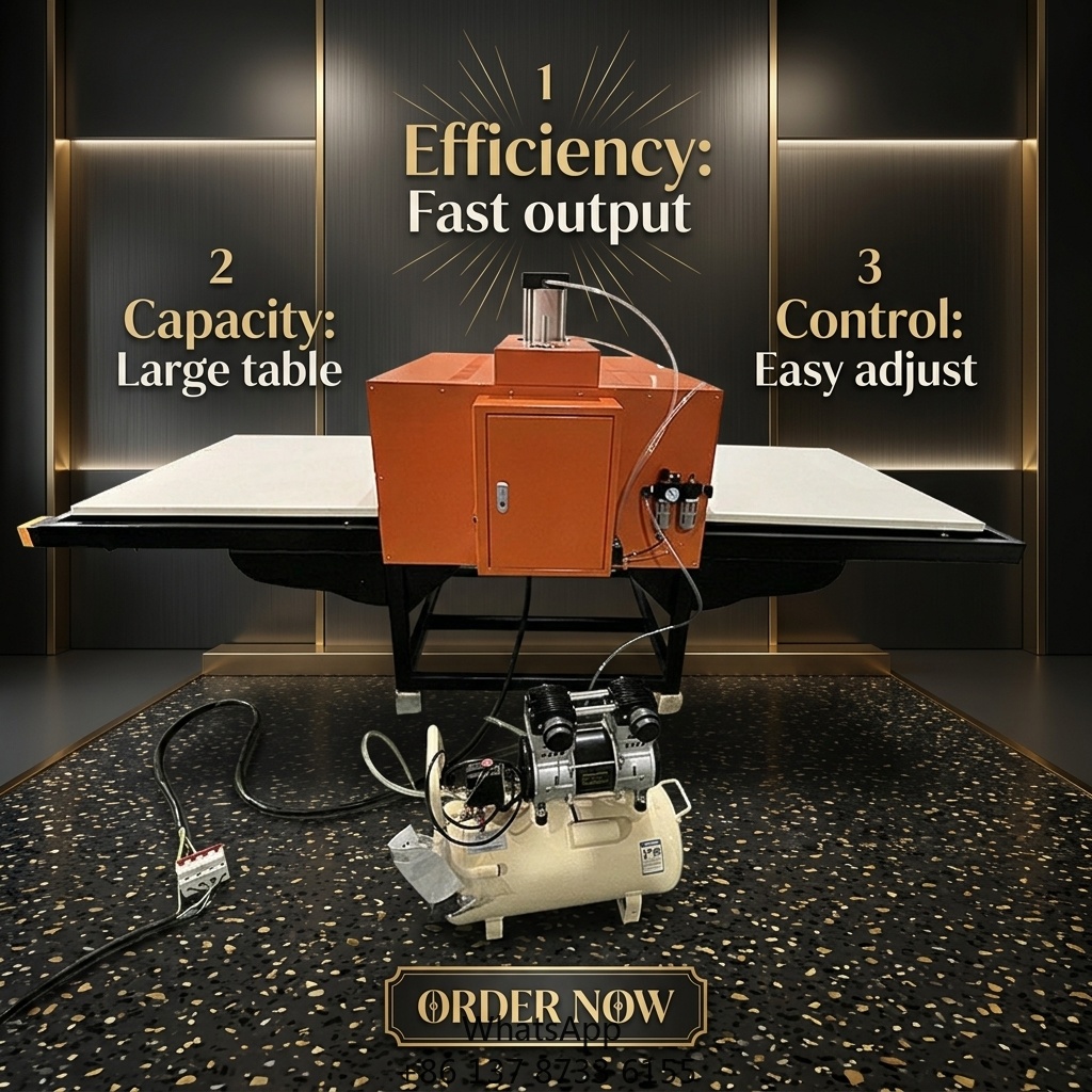 Commercial Printing Machine For Shirts - เครื่องรีดร้อนแบบลมอัดอัตโนมัติสองสถานี สำหรับพิมพ์เสื้อยืด เสื้อผ้าสั่งทำ ผลิตจำนวนมาก ใช้ในเชิงพาณิชย์
