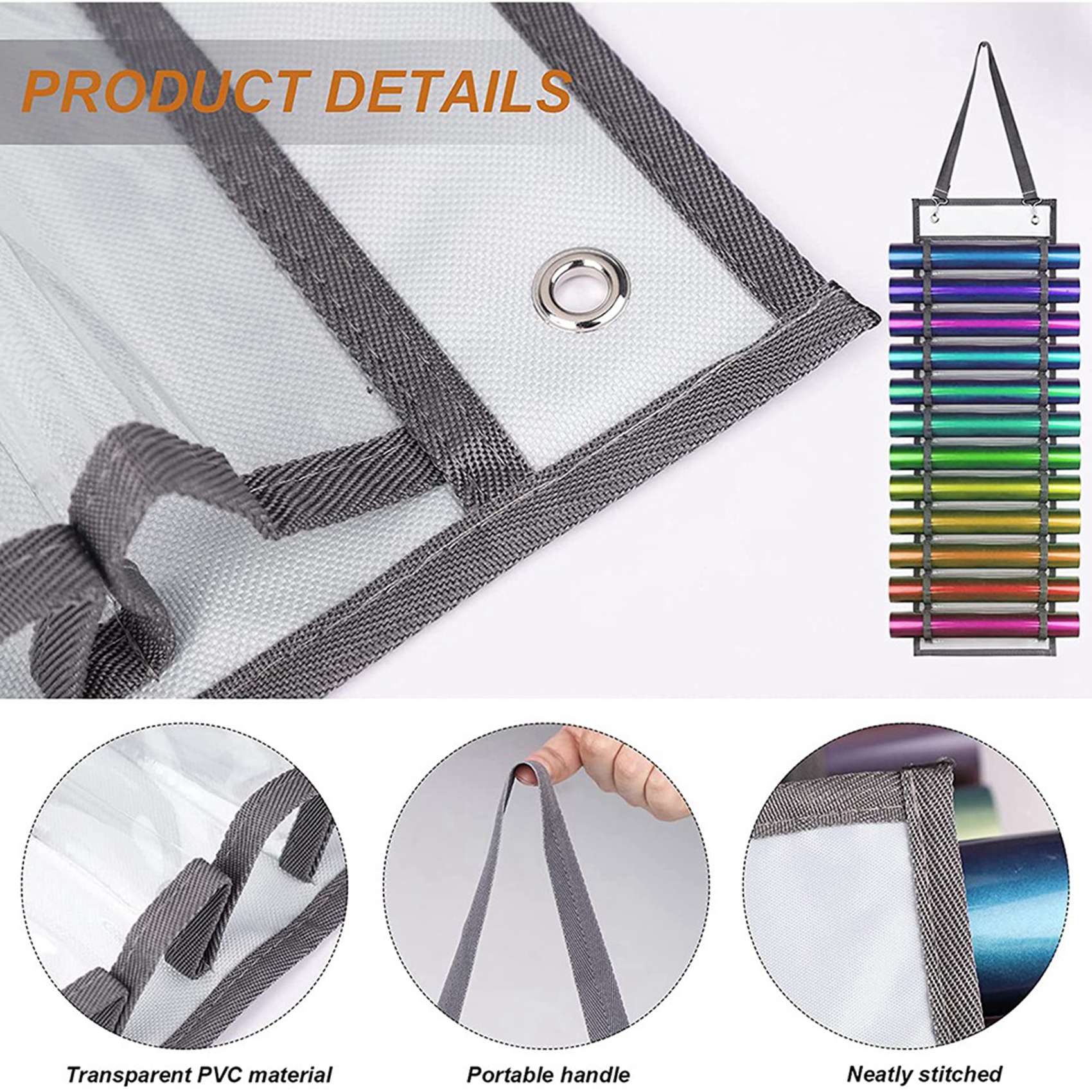 Heat Transfer Vinyl Roll - ชั้นวางไวนิล AC23-2X, ที่เก็บไวนิล 12 ช่อง, ที่วางม้วนไวนิล,