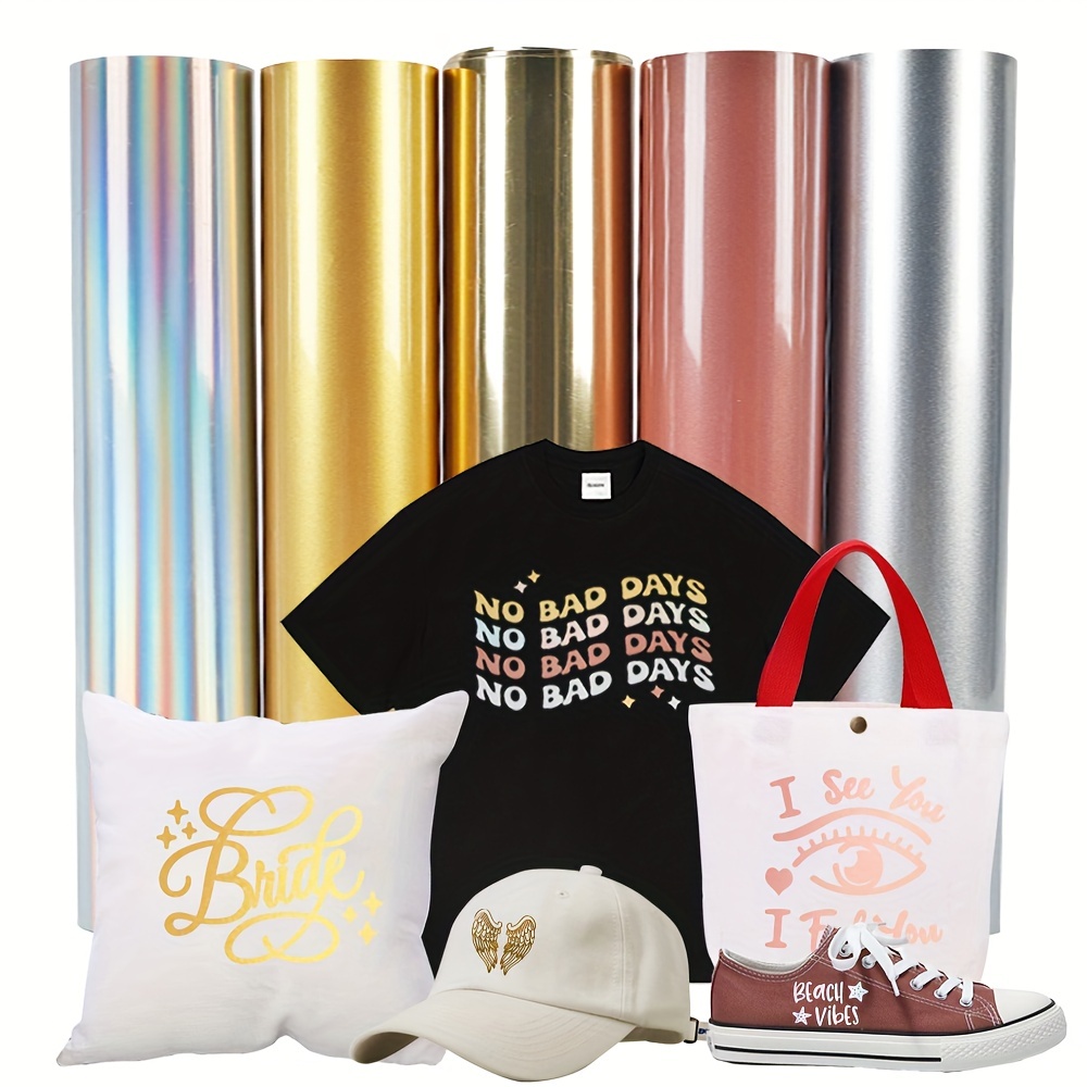 Heat Transfer Vinyl Roll - 1 ม้วน, แผ่นไวนิล PU แบบนิ่มสำหรับรีดร้อนขนาด 12