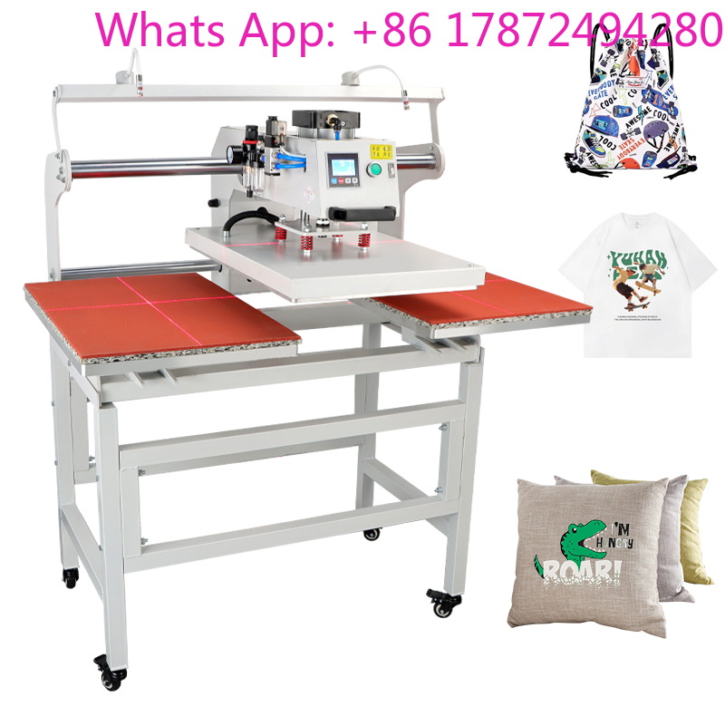 Commercial Printing Machine For Shirts - เครื่องรีดร้อนแบบสไลด์ไฟฟ้าคู่ สำหรับเสื้อยืดและเสื้อผ้า พร้อมแผ่นถ่ายโอนความร้อนสำหรับพิมพ์ฉลาก
