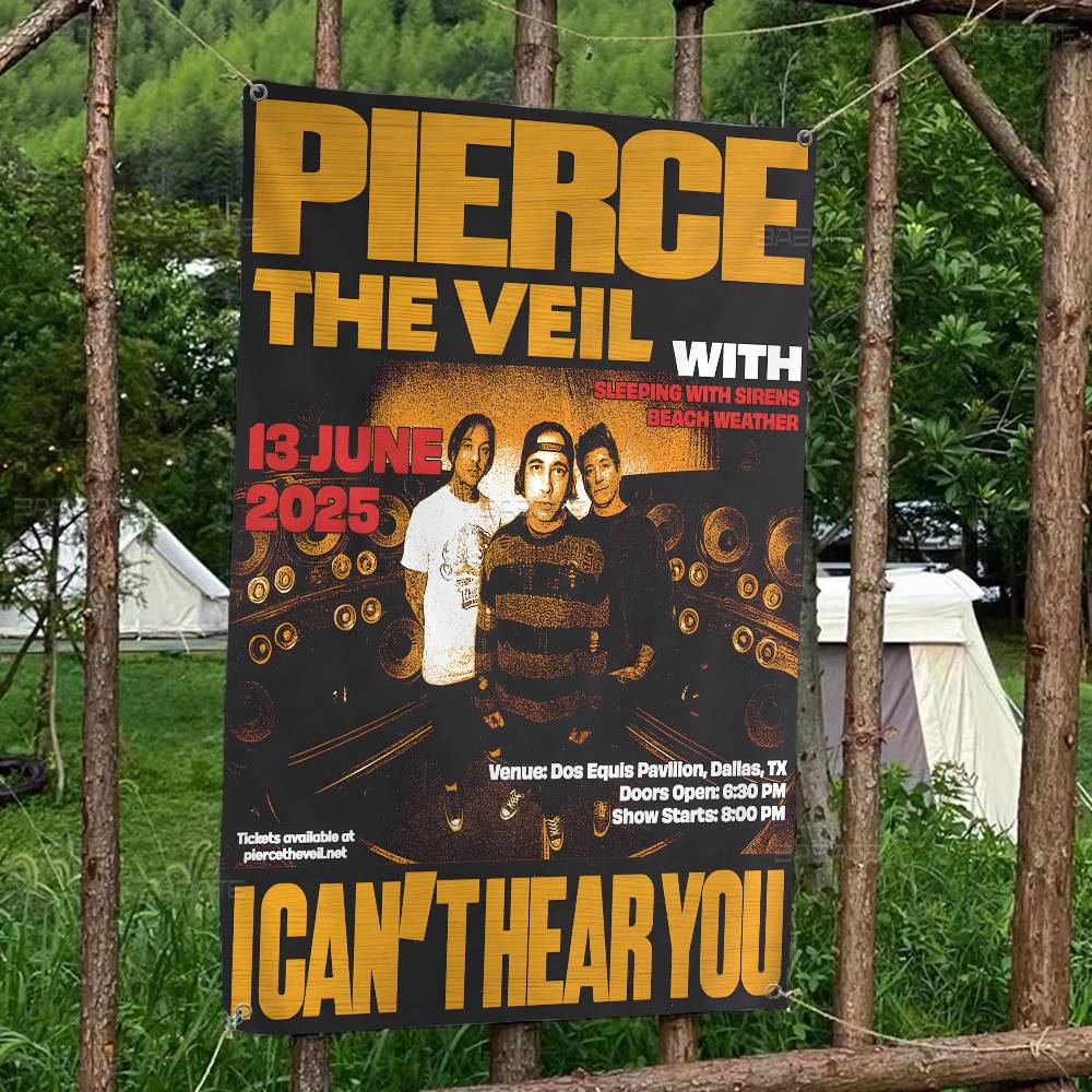 Commercial Printing Companies Usa - Pierce The Veil Music Band บริษัทธงโฆษณาเชิงพาณิชย์ที่พิมพ์ลายขั้นสูง
