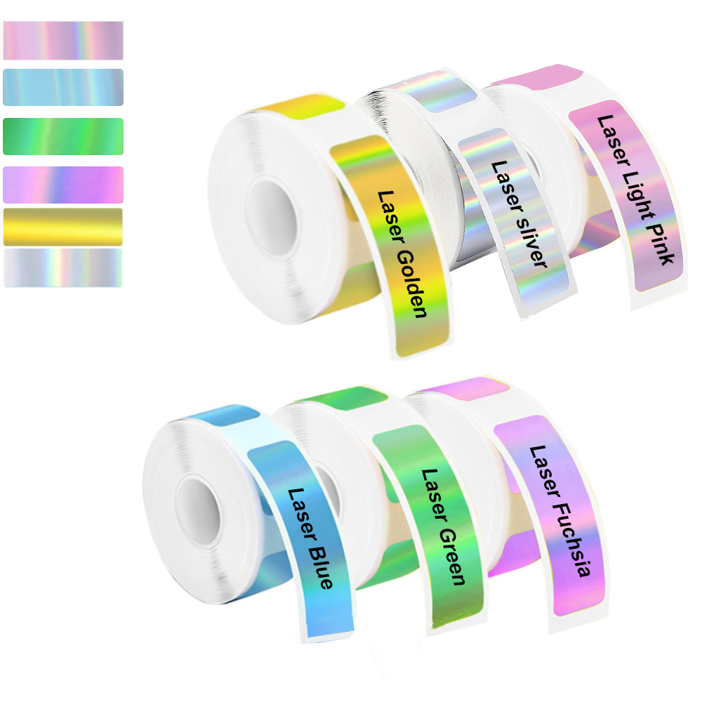 Heat Transfer Vinyl Roll - 2 ม้วน 12*40 มม. โฮโลแกรมสติกเกอร์สำหรับมาร์คไลฟ์ P15