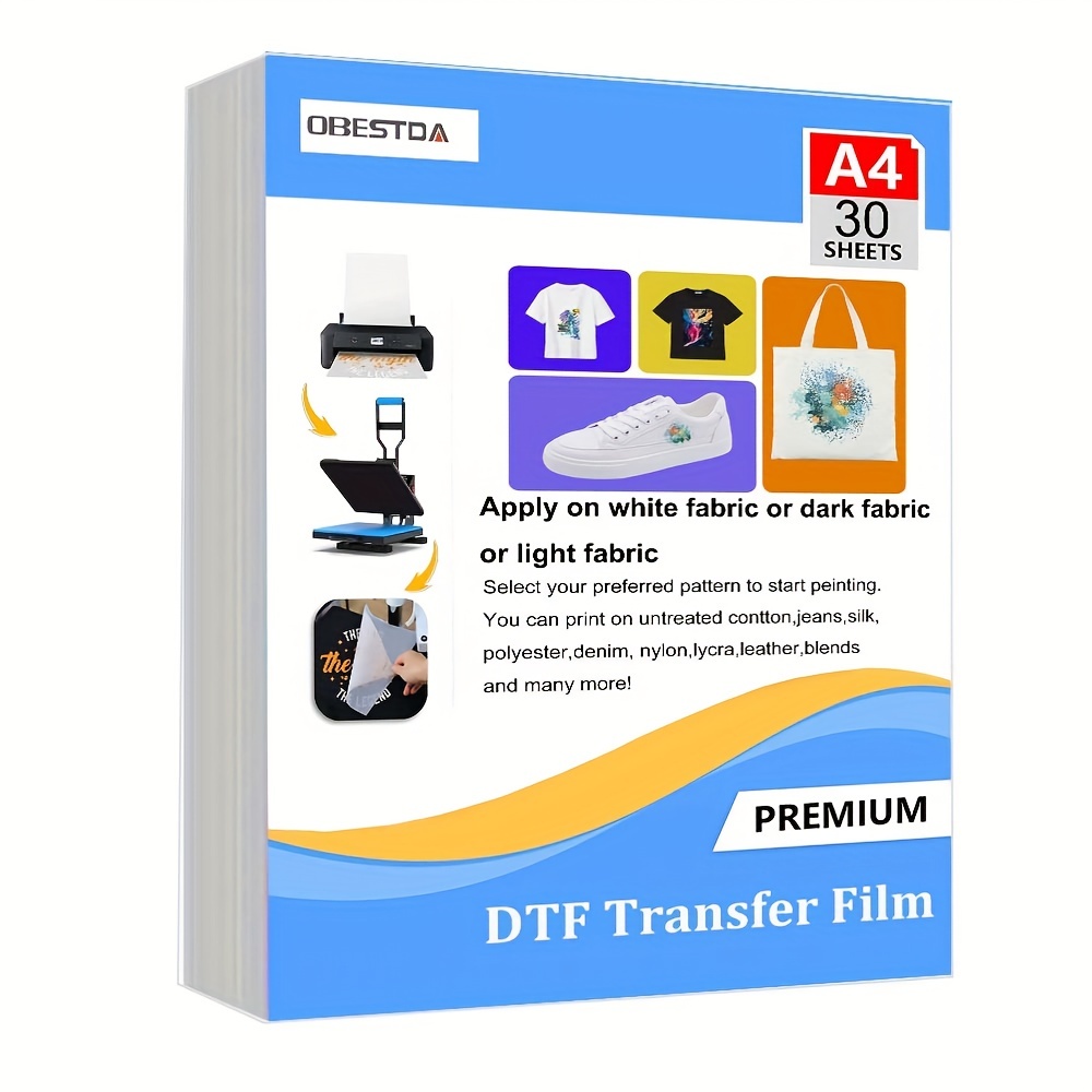 A4 30 ชิ้น DTF Transfer ฟิล์มส - Heat Transfer Vinyl Roll บทวิจารณ์และราคา